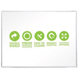 Boyd Visuals Porcelain Whiteboard Double Sided 1200 x 1500mm