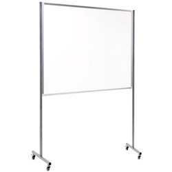 Boyd Visuals Mobile Porcelain Whiteboard Double Sided Fixed 1200 x 1200mm
