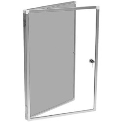 Boyd Visuals Pinboard Noticeboard Display Case 600x900mm Grey