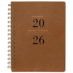 At-A-Glance A5 Diary Planner Week/Month PU 2026 Brown