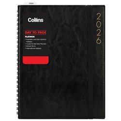 Collins A51 1 Hour Appointments Platinum Diary Wiro A5 Day Per Page 2026 Black