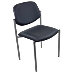 Nomad Visitor Chair Pacifica Vinyl/Black/Silver