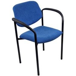 Nomad Visitor Chair With Arms Ashcroft Fabric/Pacific/Black