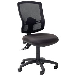 Mondo Java Task Chair 3 Lever Mesh Back Black/Black Nylon