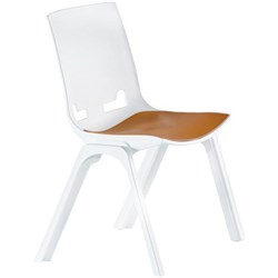 Hitch Stacker Chair White/Mango Orange