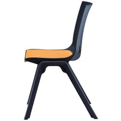 Hitch Stacker Chair Black/Mango Orange
