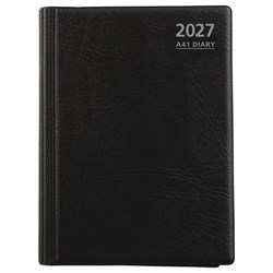 OfficeMax A41 1/2 Hour Appointment Executive Wiro Diary A4 1 Day Per Page 2027 Black