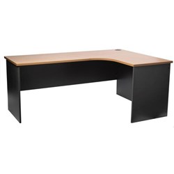 Firstline Single User Workstation Right Hand 1800mm Beech/Ironstone