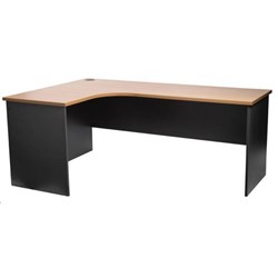 Firstline Single User Workstation Left Hand 1800mm Beech/Ironstone