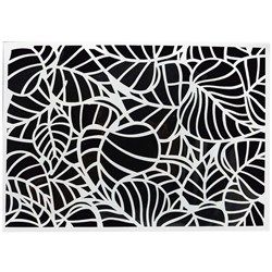 Five Star Stencil Leaves Design A5