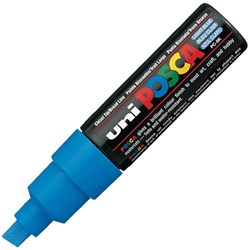 Uni Posca Paint Marker Pen Bold Chisel Tip Light Blue