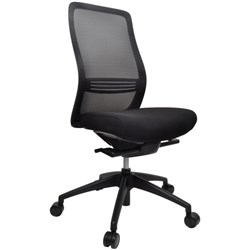Konfurb Luna Task Chair Mesh Back With Lumbar Black