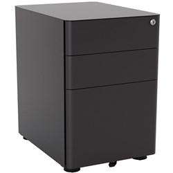 Agile Standard Mobile Pedestal 3 Drawer Black