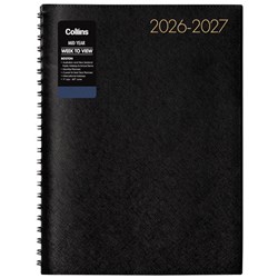Collins Boston A4 Mid Year Diary A4 Week To View 1 July 2026 to 30 June 2027