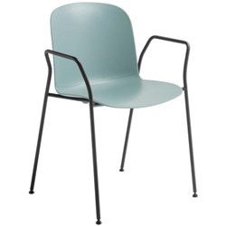 Adapt Visitor Chair With Arms Light Blue/Black