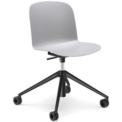 Adapt Visitor Chair 4 Point Swivel Base Grey/Black