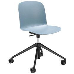 Adapt Visitor Chair 4 Point Swivel Base Light Blue/Black