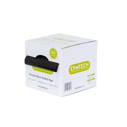 EP Tech Recycled Rubbish Bags With Dispenser Box 35 Micron 80L Black, Box of 100