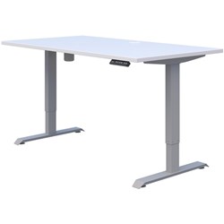 Duo II Electric Height Adjustable Desk 1800x800mm Snowdrift/Silver