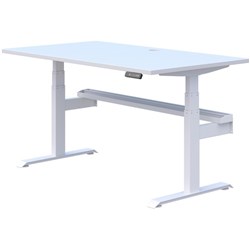 Summit II Plus Electric Single Height Adjustable Desk 1500mm Snowdrift/White