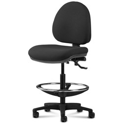 Logic Tech Mid Back 2 Lever High Lift Chair With Foot Ring Fabric/Black