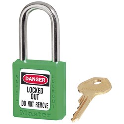 Master Lock Zenex Steel Safety Padlock 38mm Green