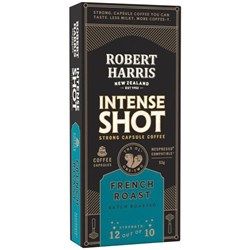 Robert Harris Intense Shot French Roast Espresso Coffee Capsules, Pack of 10
