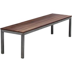 Garapa Outdoor Bench 2200mm Garapa Timber/Stainless Steel