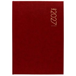 Collins A52 Diary A5 2 Days Per Page 2027 Red