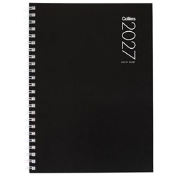 Collins A53 Wiro Diary A5 Week To View 2027 Assorted Colours