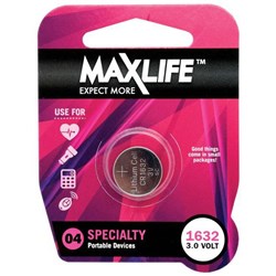 Maxlife CR1632 Lithium Battery 3V