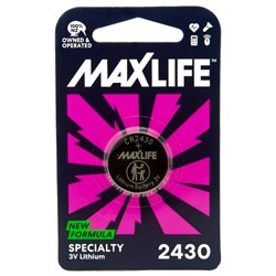 Maxlife CR2430 Lithium Battery 3V