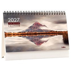Collins Desk Calendar Month To View 210x150mm 2027 New Zealand Landscapes