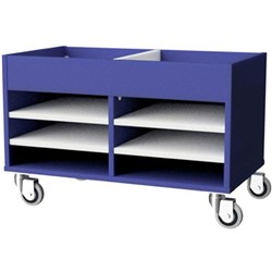 Zealand Office Multi Use Storage Trolley 800x450mm Blue/White
