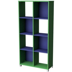 Zealand 8 Cube Storage Unit Green/Blue 800x400x850mm