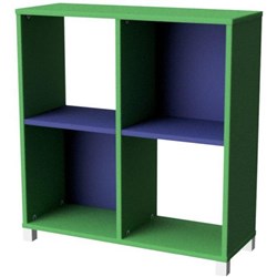 Zealand 4 Cube Storage Unit Green/Blue 800x450x850mm