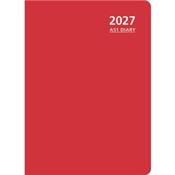 OfficeMax A51 1/2 Hour Appointment Diary A5 1 Day Per Page 2027 Red