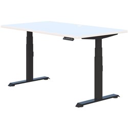 Summit II Electric Single User Height Adjustable Desk 1800mm Snowdrift/Black