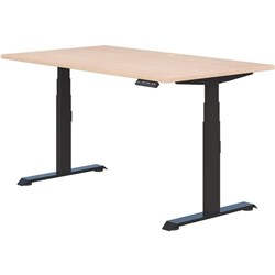 Summit II Electric Desk 1500mm Refined Oak/Matt Black