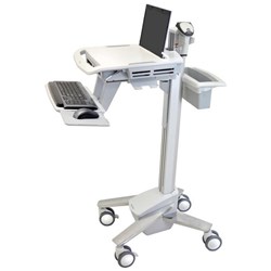 Ergotron SV40-6100-0 StyleView Laptop Moveable Non-Powered Medical Cart White/Grey