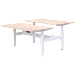 Summit II 2 Pod B2B Electric Desk 1500mm Ref Oak/White