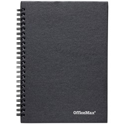 OfficeMax A5 Hard Cover Spiral Notebook 160 Pages FSC