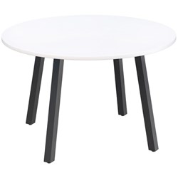 Fiord Meeting Table 1200mm Snowdrift/Black