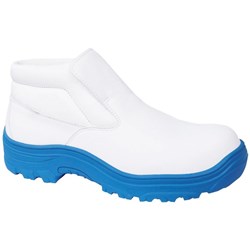 Paraflex Slip On Safety Boots Blue Sole Soft Collar Size 3 White