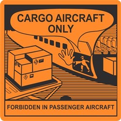 Label Cargo Airfreight Only 120x120mm, Roll of 500