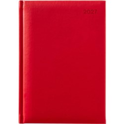 Winc A41 1/2 Hour Appointment Diary Soft Touch A4 1 Day Per Page 2027 Red