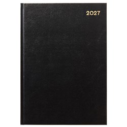 Winc A51 1/2 Hour Appointment Diary Recycled A5 1 Day Per Page 2027 Black