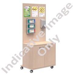 Accent Sanitise Storage Station 800x550x1800mm Refined Oak *Accessories Not Included