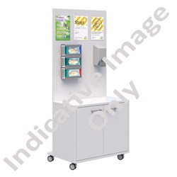 Accent Sanitise Storage Station 800x550x1800mm Snowdrift *Accessories Not Included
