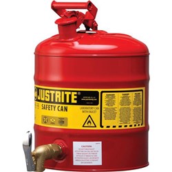 Justrite Safety Spill Shelf Can Flammable 19L Red